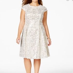 Calvin Klein White Sequined Dress